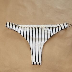 NWT!!! SAME Los Angeles SKIN BY SAME Shea Marie Studded Striped Bikini Bottom